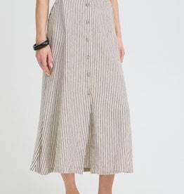 B. Young Button Up Stripe Skirt