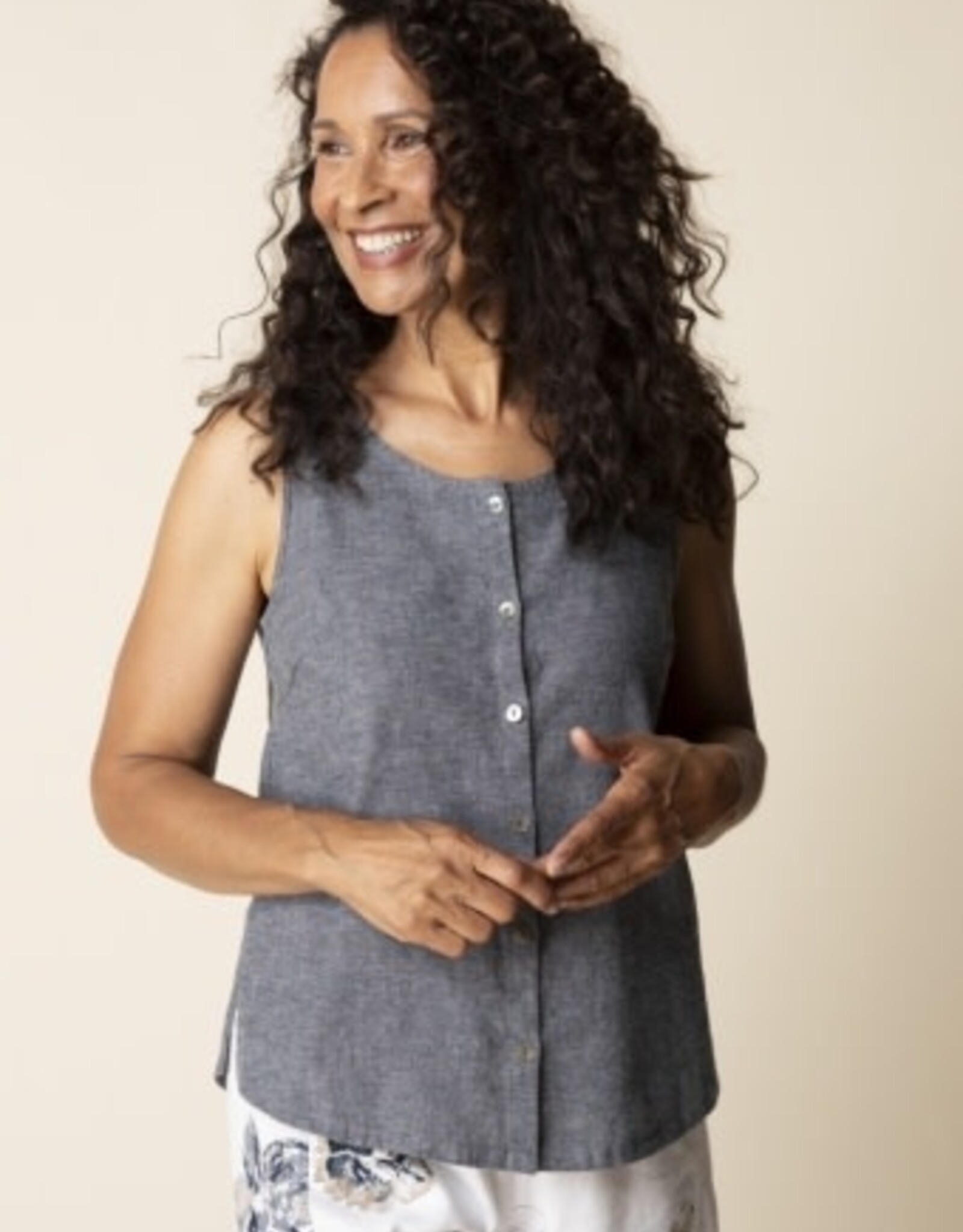 Habitat Clothes to Live In Linen Pleat Back Tank