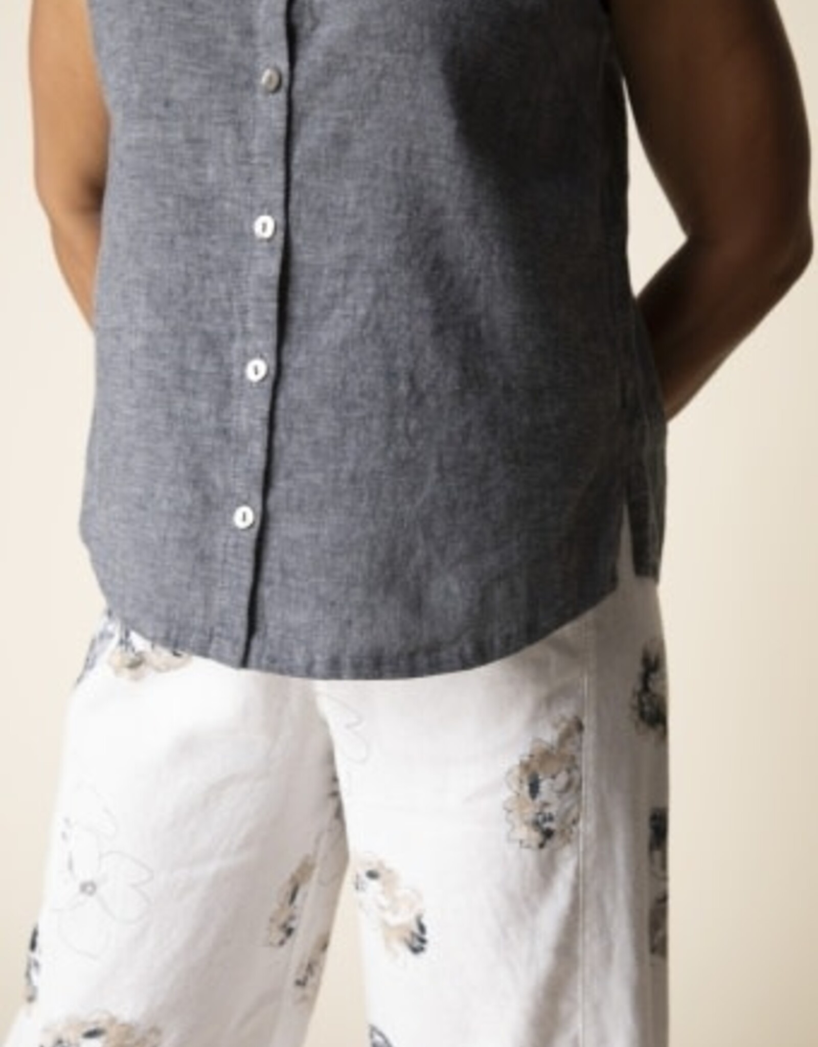 Habitat Clothes to Live In Linen Pleat Back Tank