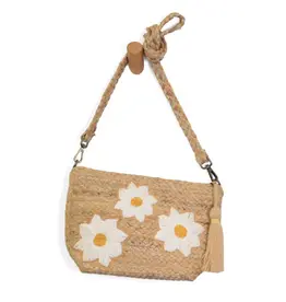 Joy Susan Accessories Jute Embroidered Indy Crossbody