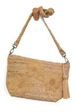 Joy Susan Accessories Jute  Embroidered Indy Crossbody
