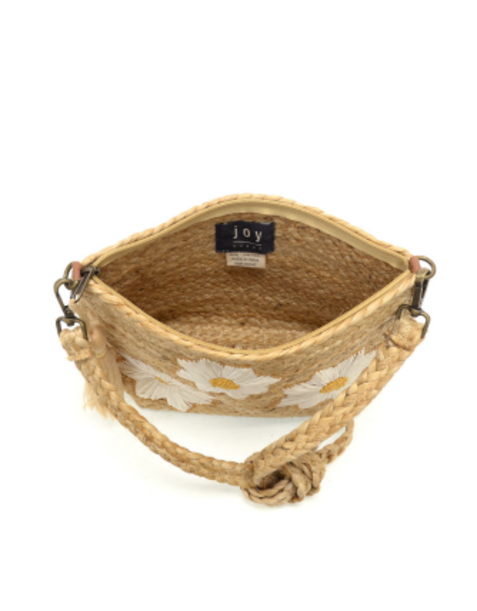 Joy Susan Accessories Jute  Embroidered Indy Crossbody