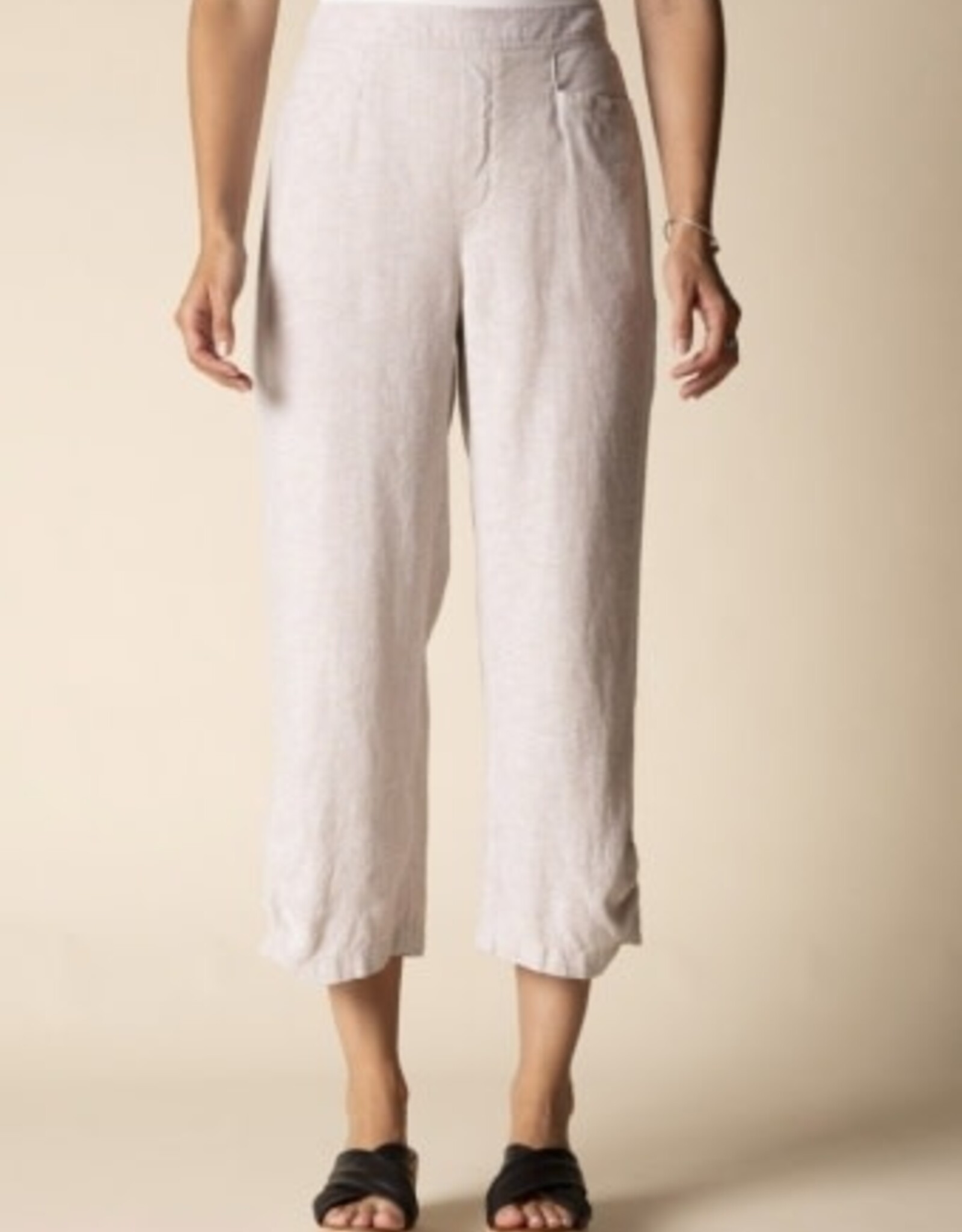 Habitat Clothes to Live In Linen Pleat Button Capri