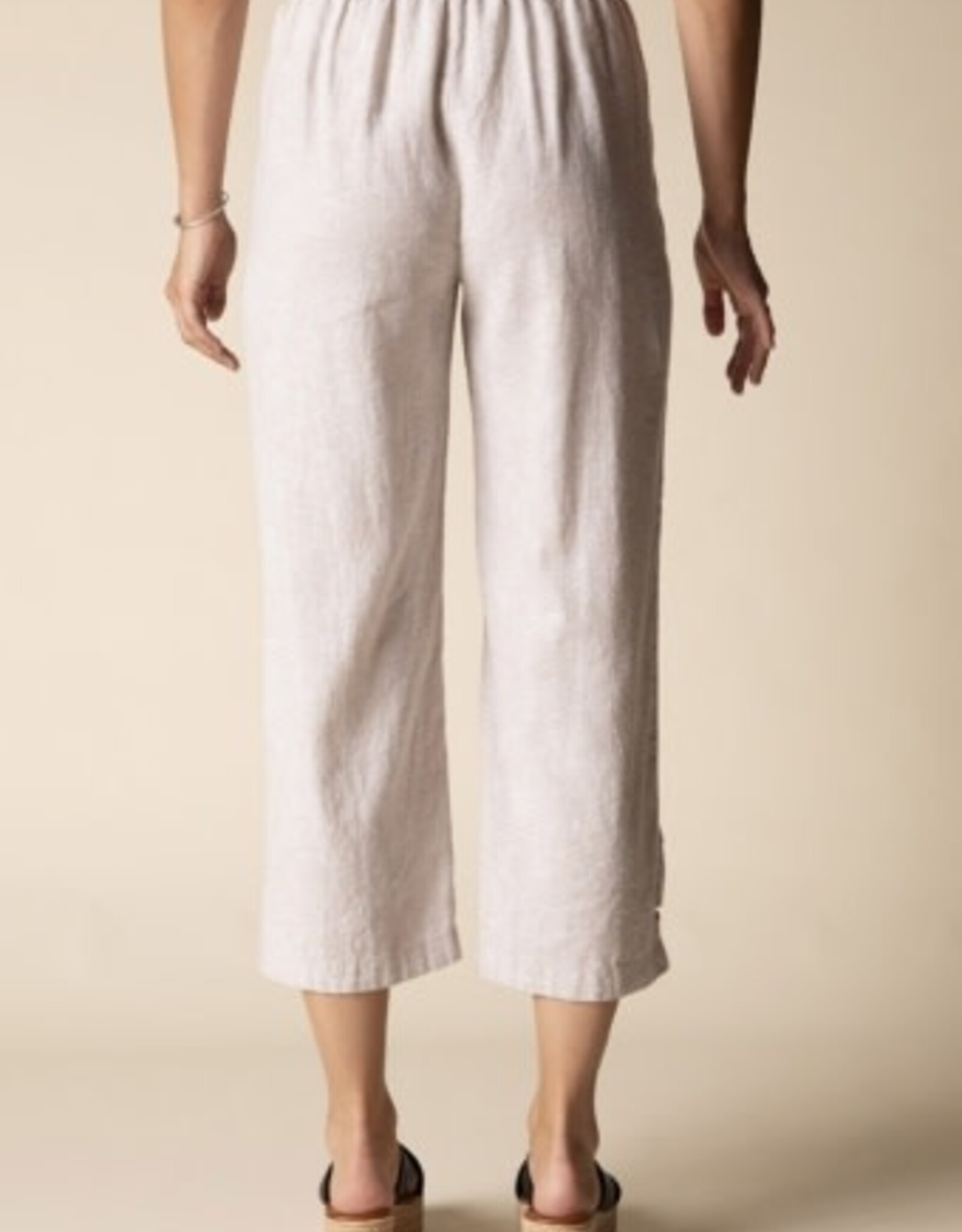 Habitat Clothes to Live In Linen Pleat Button Capri