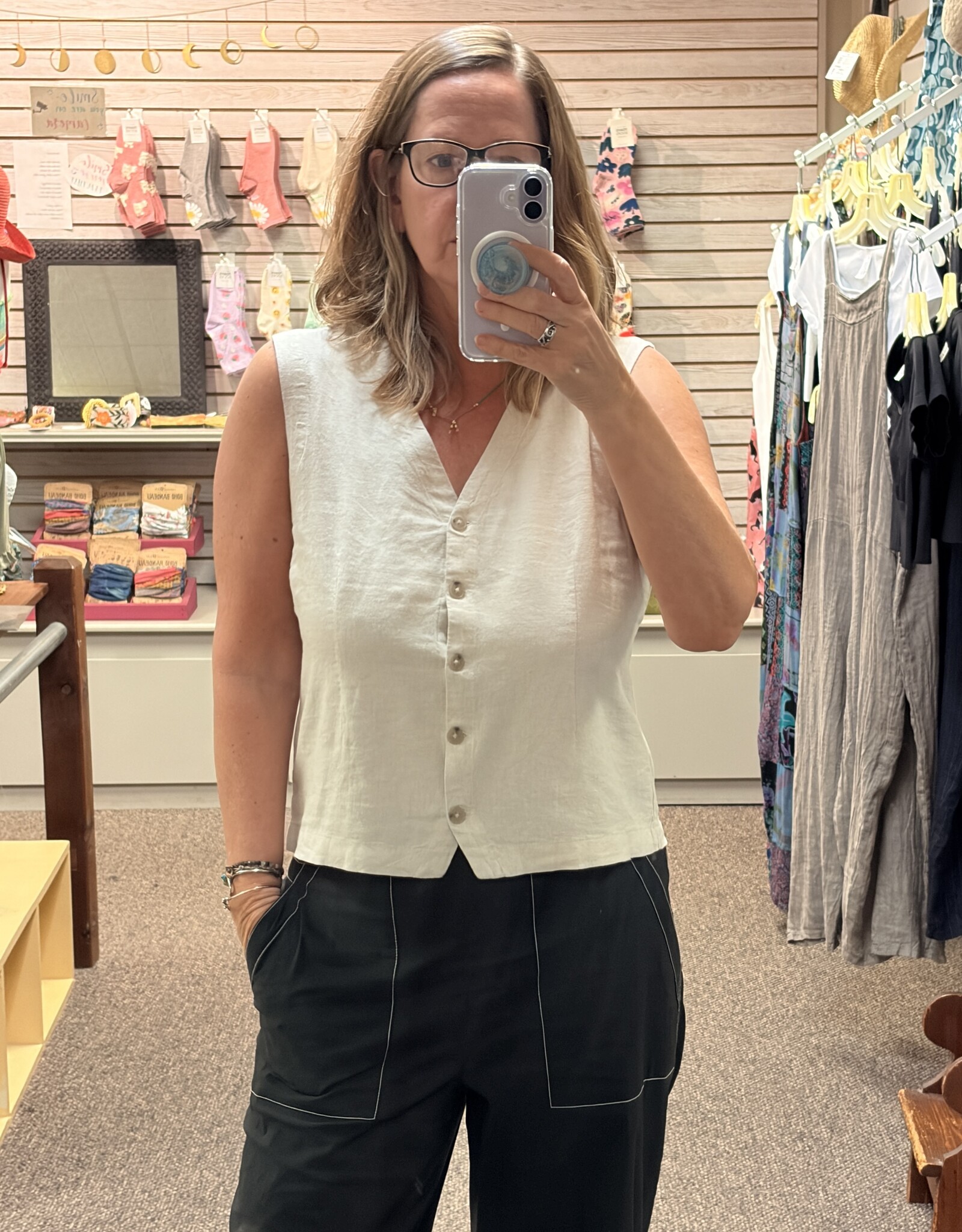 B. Young Mel Falakka Linen Vest