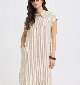 B. Young Striped Falakka Linen Dress