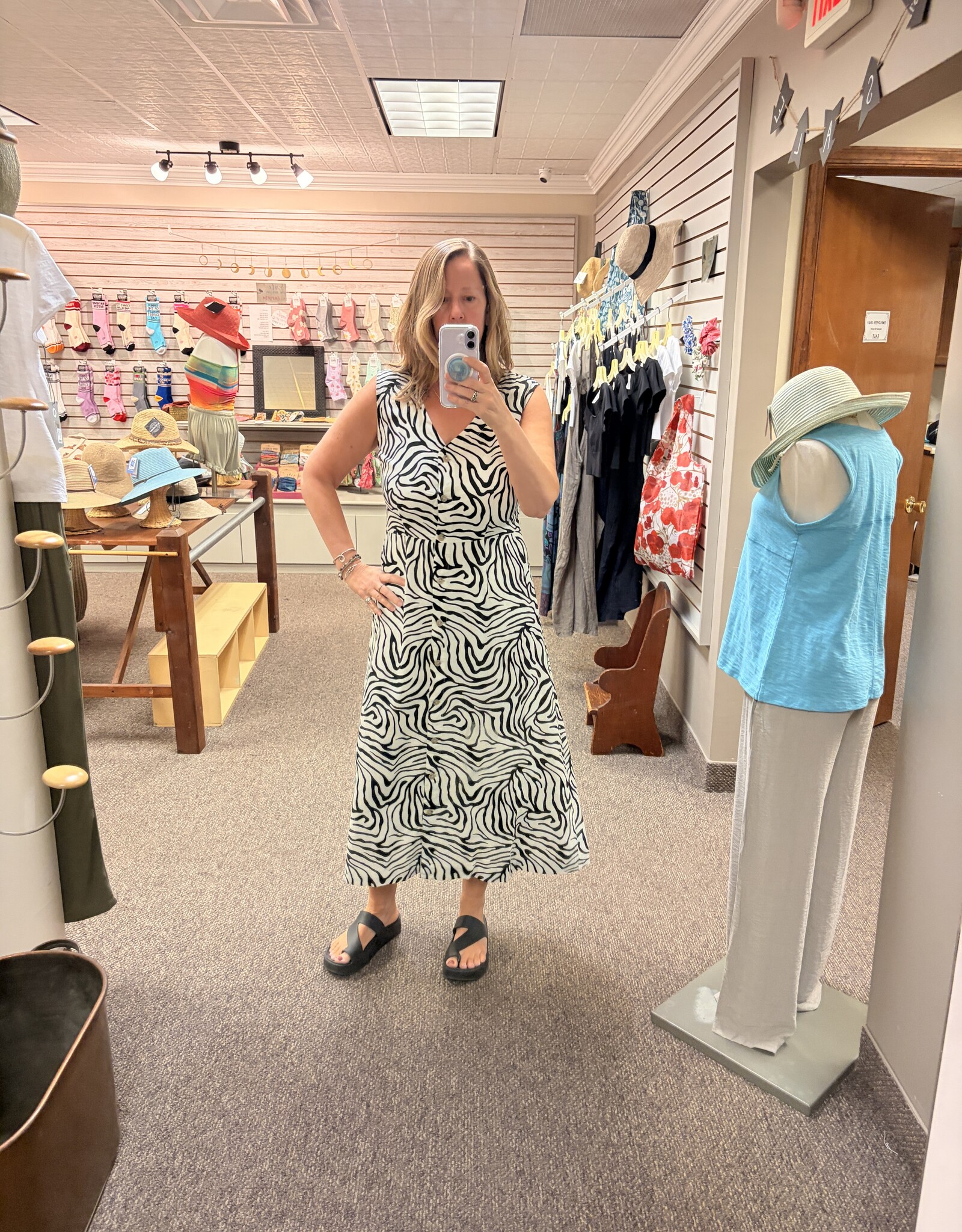B. Young Striped Falakka Linen Dress