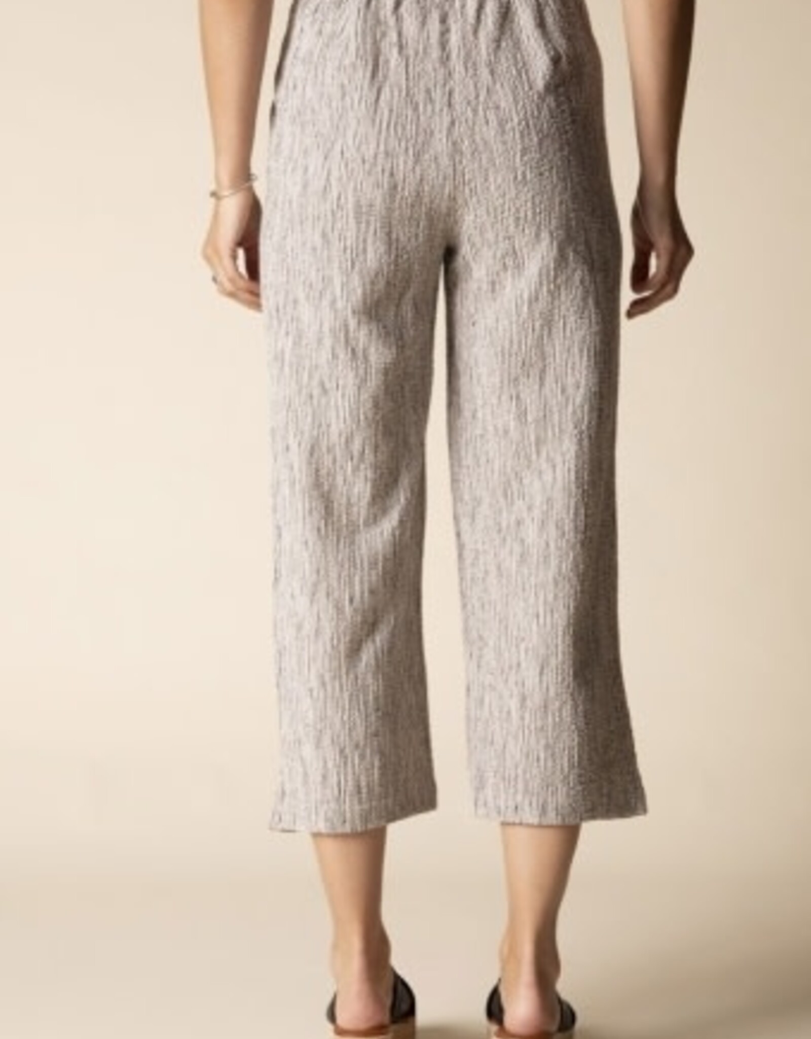 Habitat Clothes to Live In Fine Lines Crinkle Pleat Button Capri