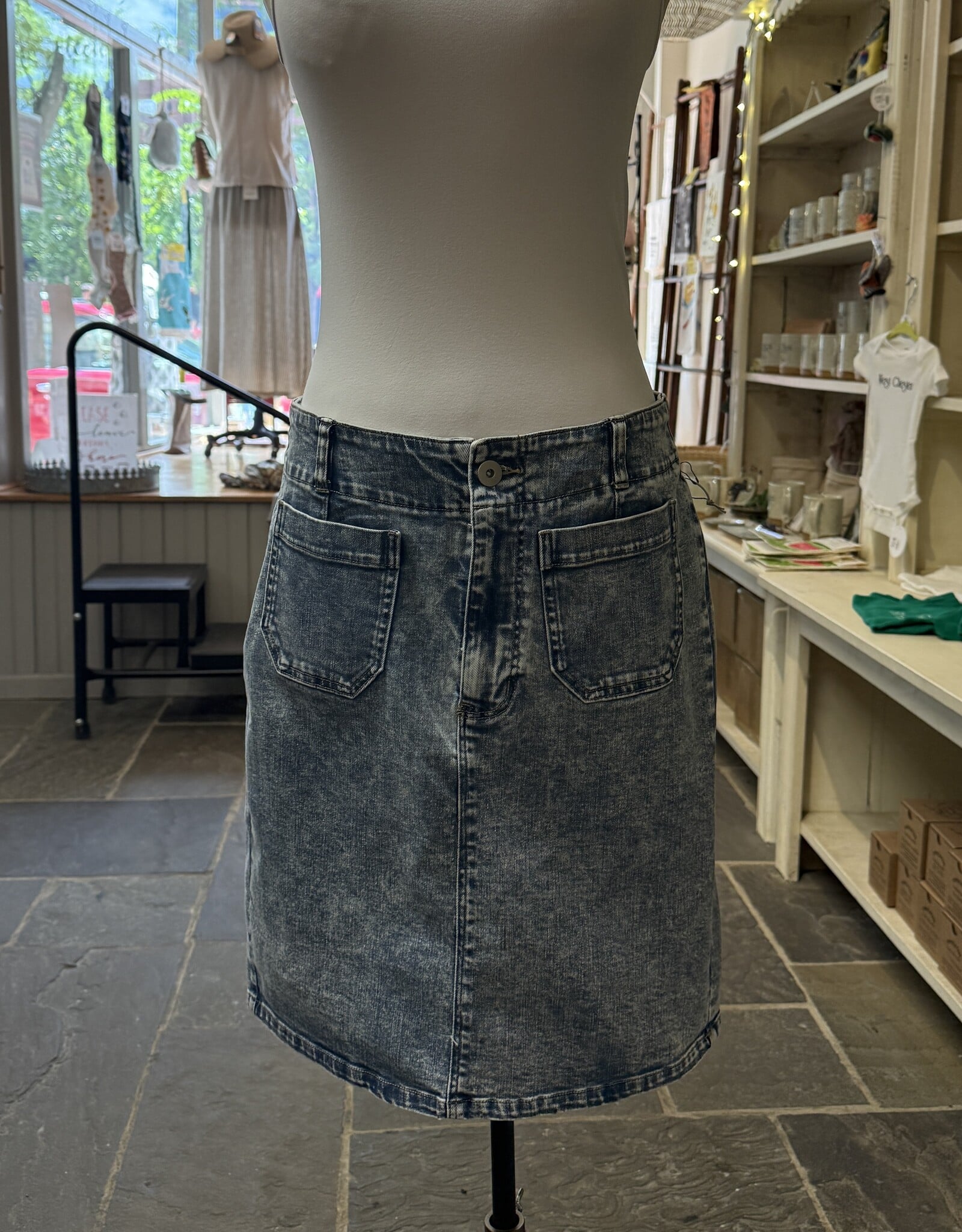 Habitat Clothes to Live In Denim Straight Skirt