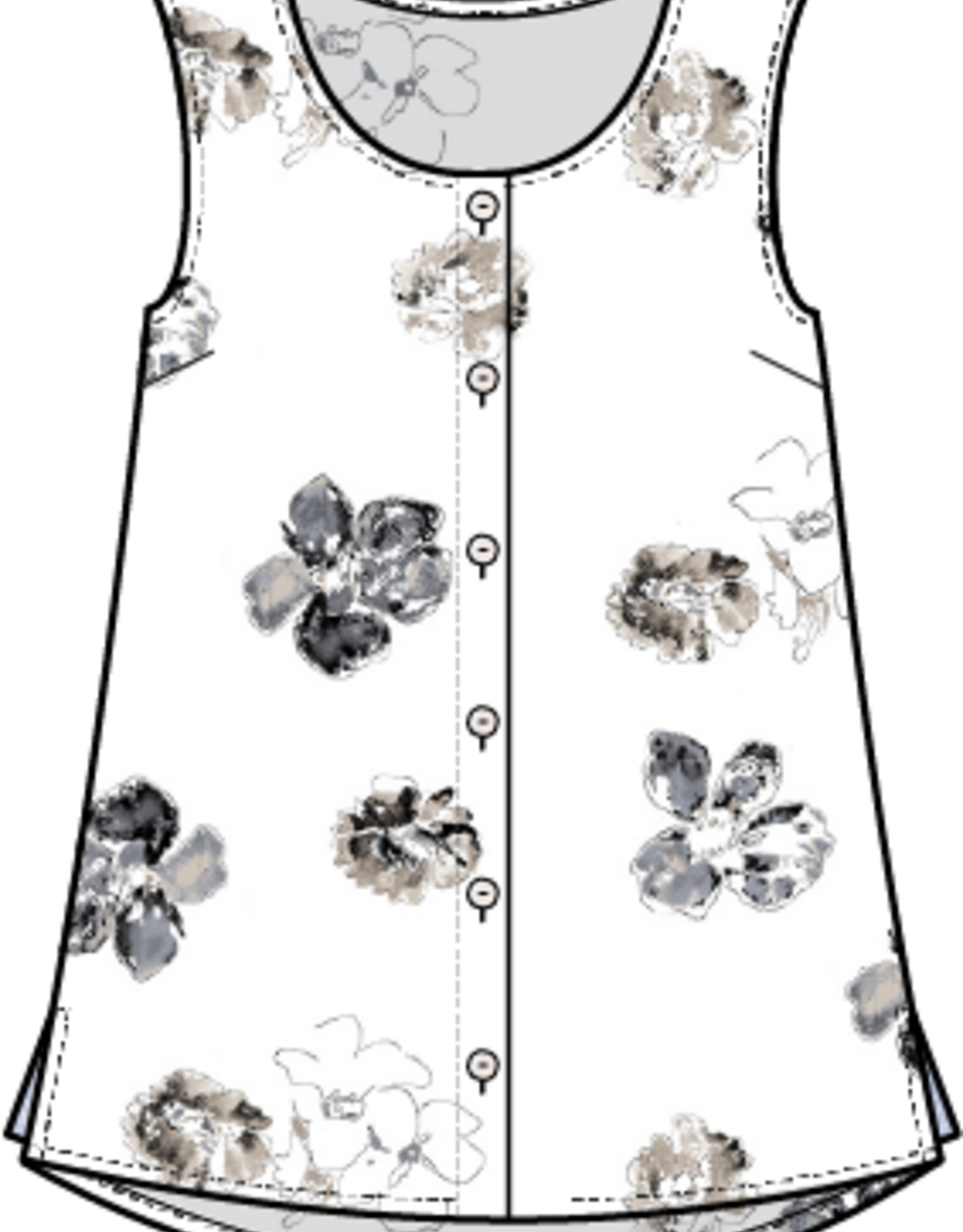 Habitat Clothes to Live In Watercolor Linen Floral Tank