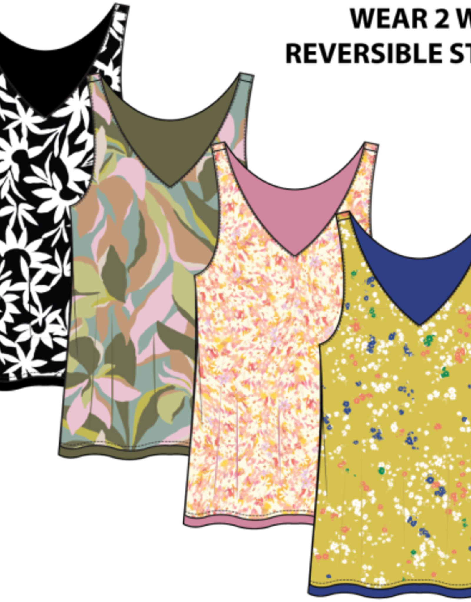 TRIBAL  Reversible Floral Cami