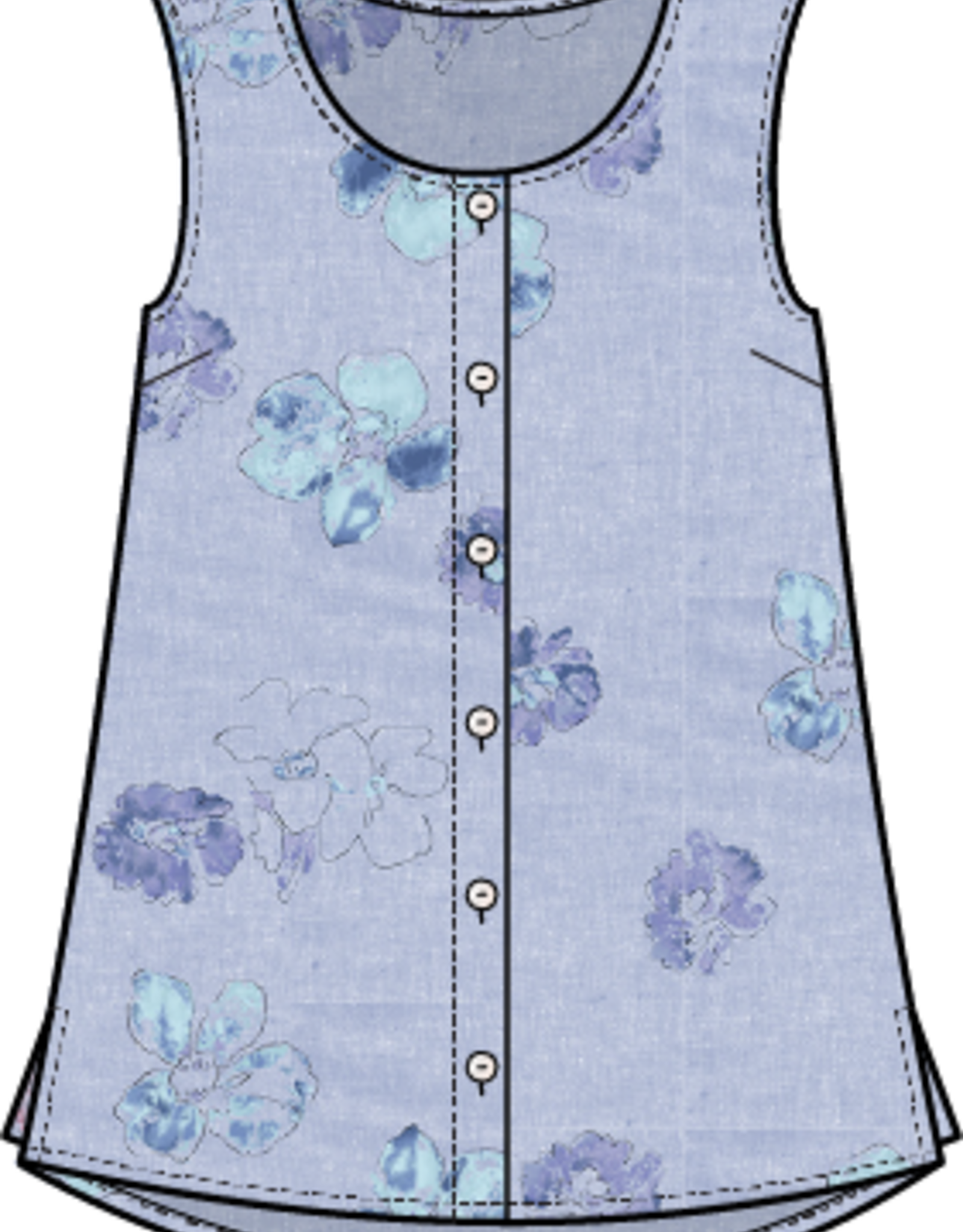 Habitat Clothes to Live In Watercolor Linen Floral Tank