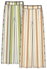 TRIBAL Flowy Striped Wide Leg Pant