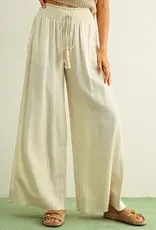 Miou Muse Linen Smocked Pant