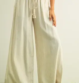 Miou Muse Linen Smocked Pant