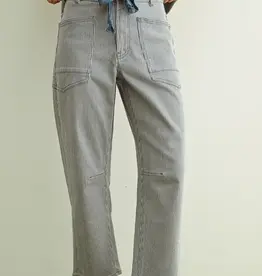 Miou Muse Striped Barrel Utility Pant