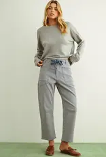 Miou Muse Striped Barrel Utility Pant