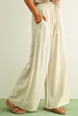 Miou Muse Linen Smocked Pant
