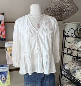 Wishlist Boho Cotton Peplum Top