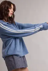 Wishlist Varisty Stripe Half Zip Sweater