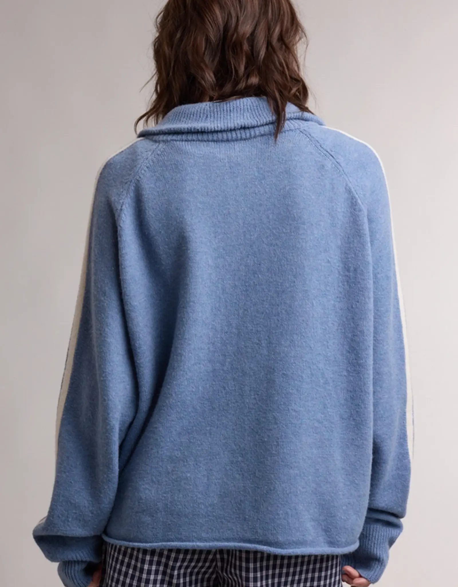 Wishlist Varisty Stripe Half Zip Sweater