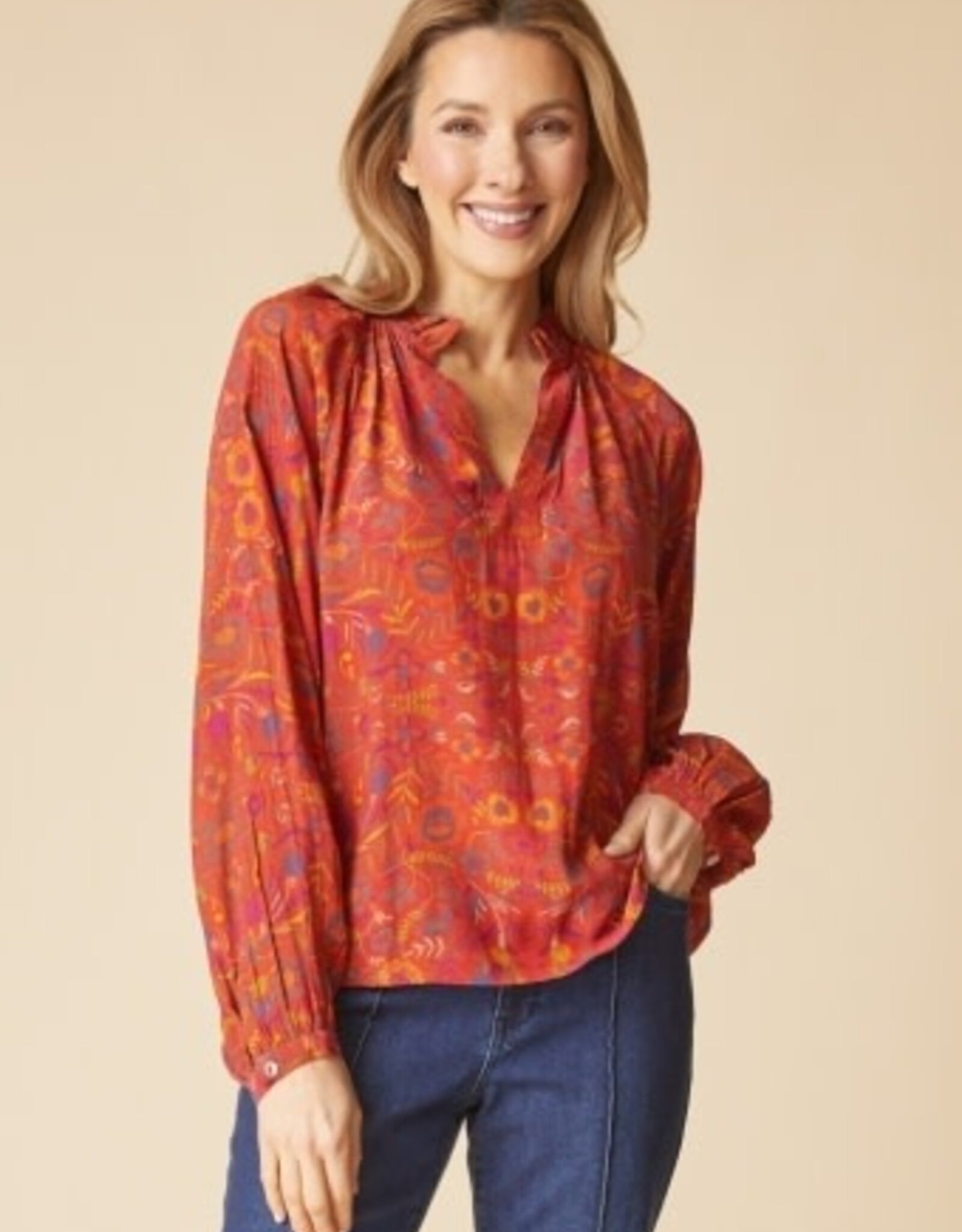Habitat Clothes to Live In Floral Crepe Blouse