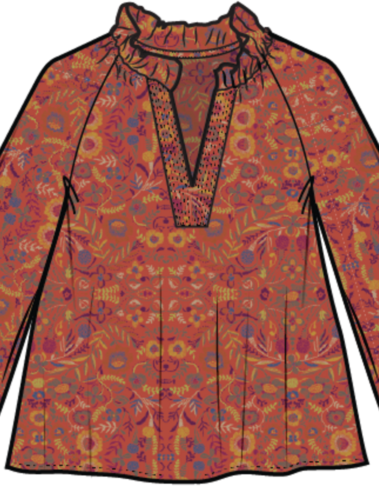 Habitat Clothes to Live In Floral Crepe Blouse