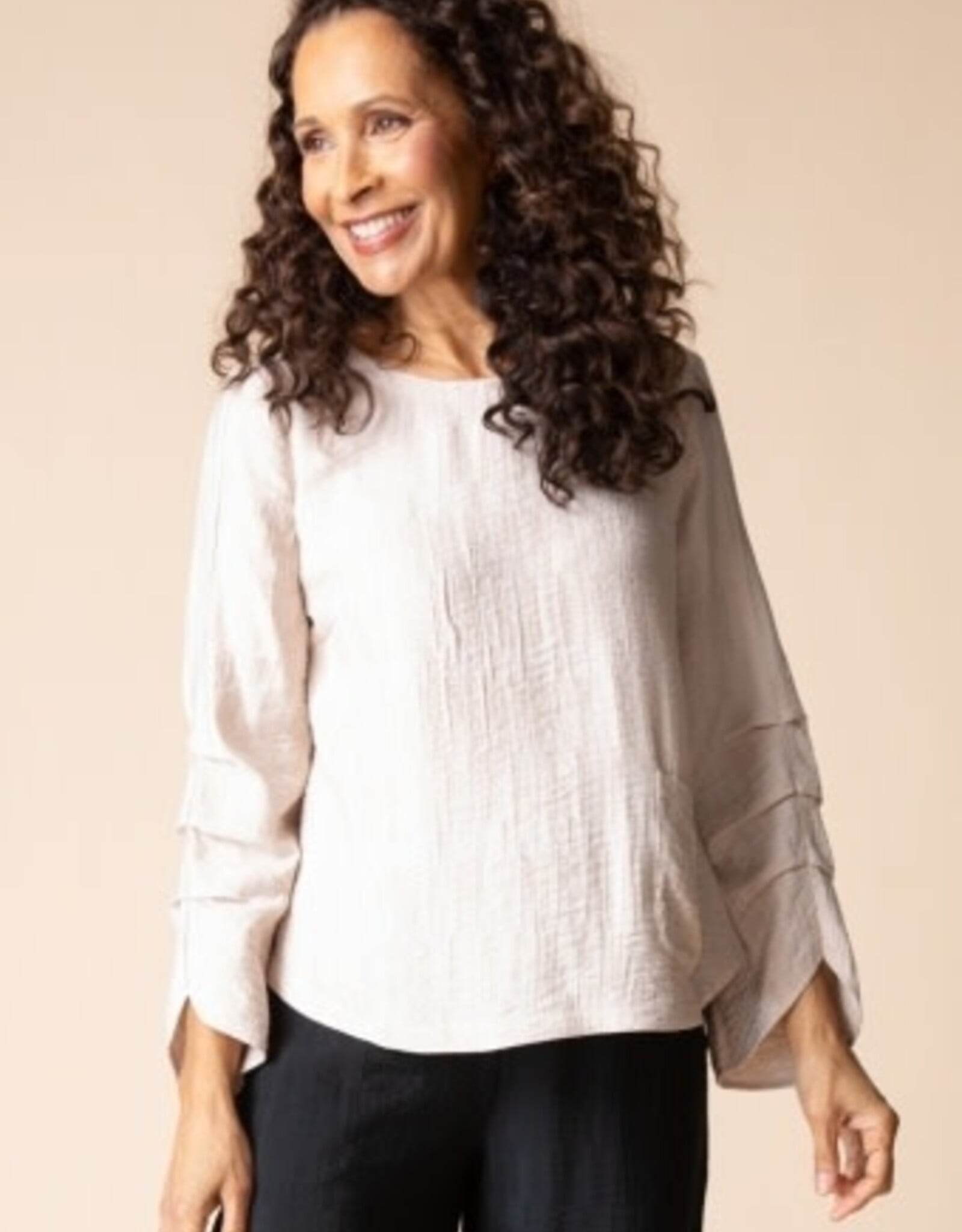 Habitat Clothes to Live In Rayon Jaquard Pleat Top