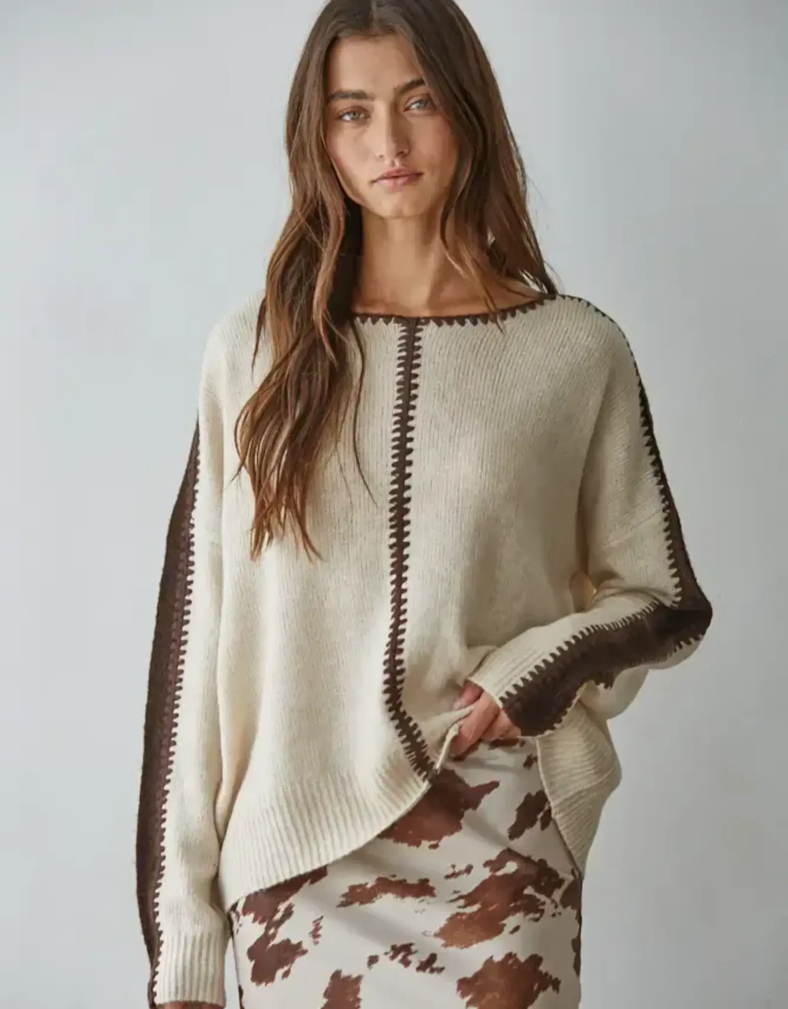By Together Stitch Detail Sweater