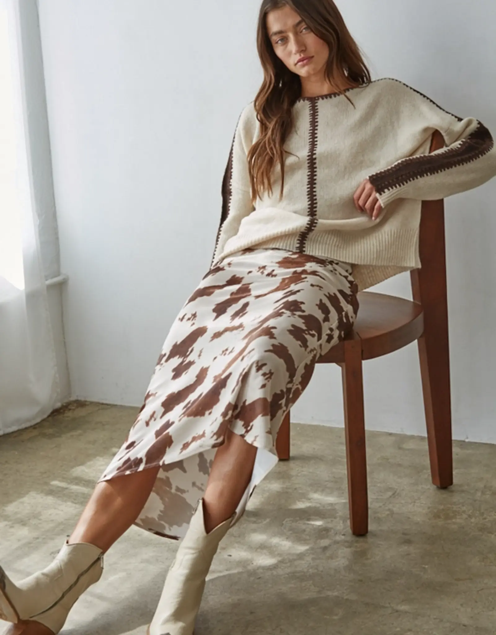 By Together Stitch Detail Sweater