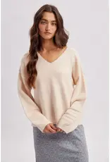 Wishlist Cozy Ecru Vneck Sweater