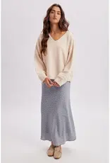 Wishlist Cozy Ecru Vneck Sweater