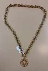 Raising Surfers  Crest Sunset Gold Necklace