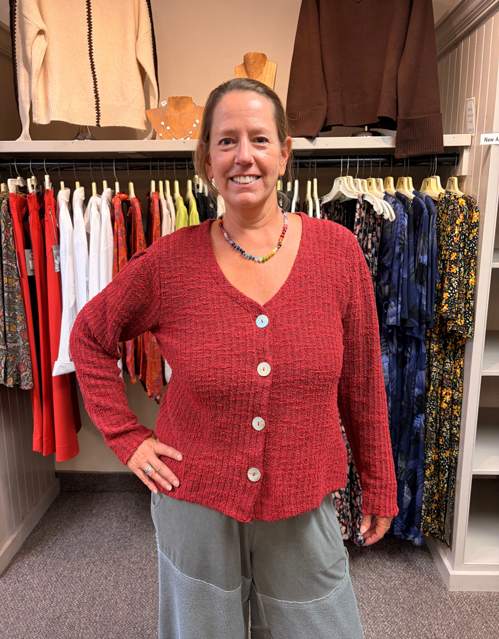 Cut Loose Puff Sleeve Cardigan