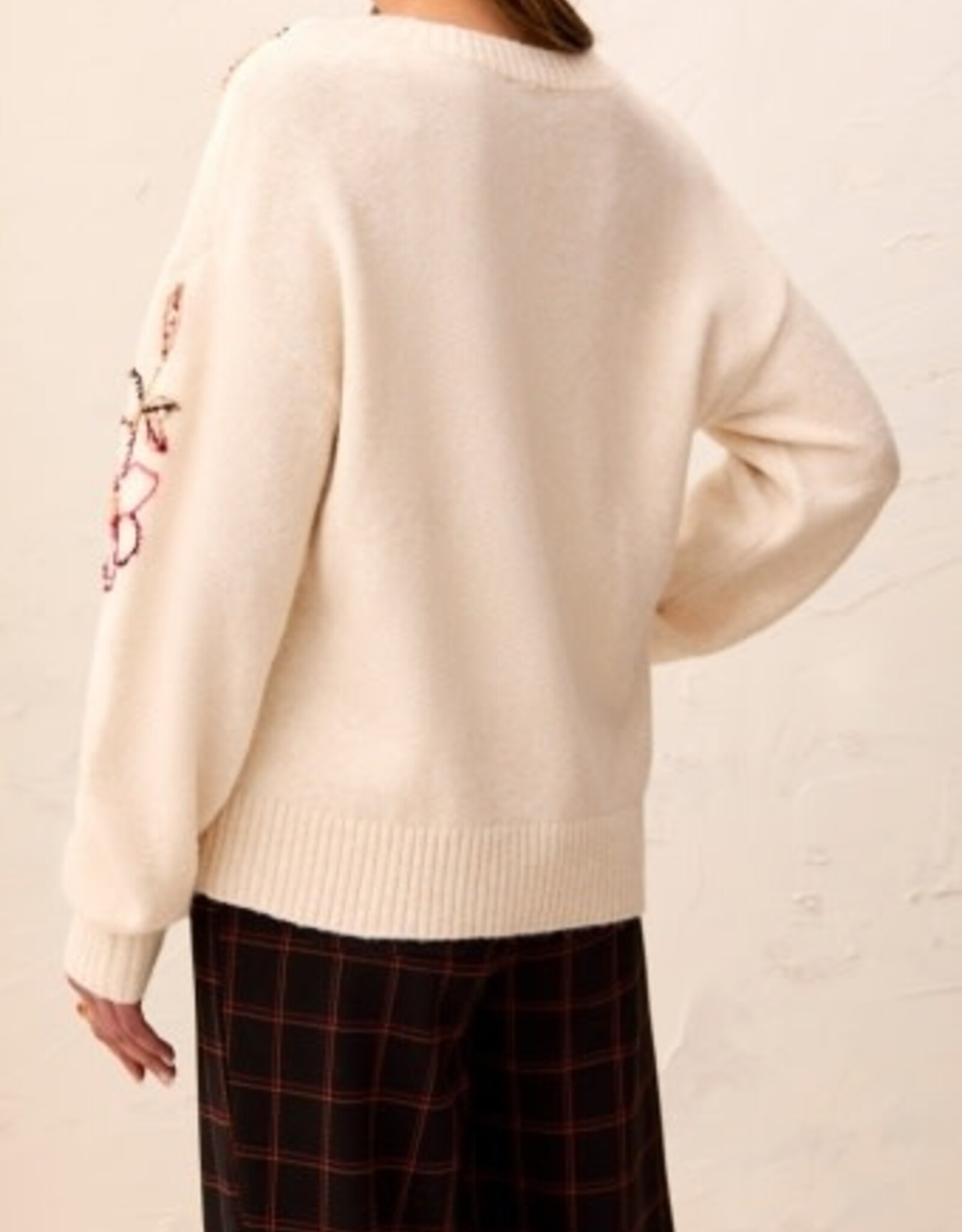TRIBAL Floral Embroidered Sweater