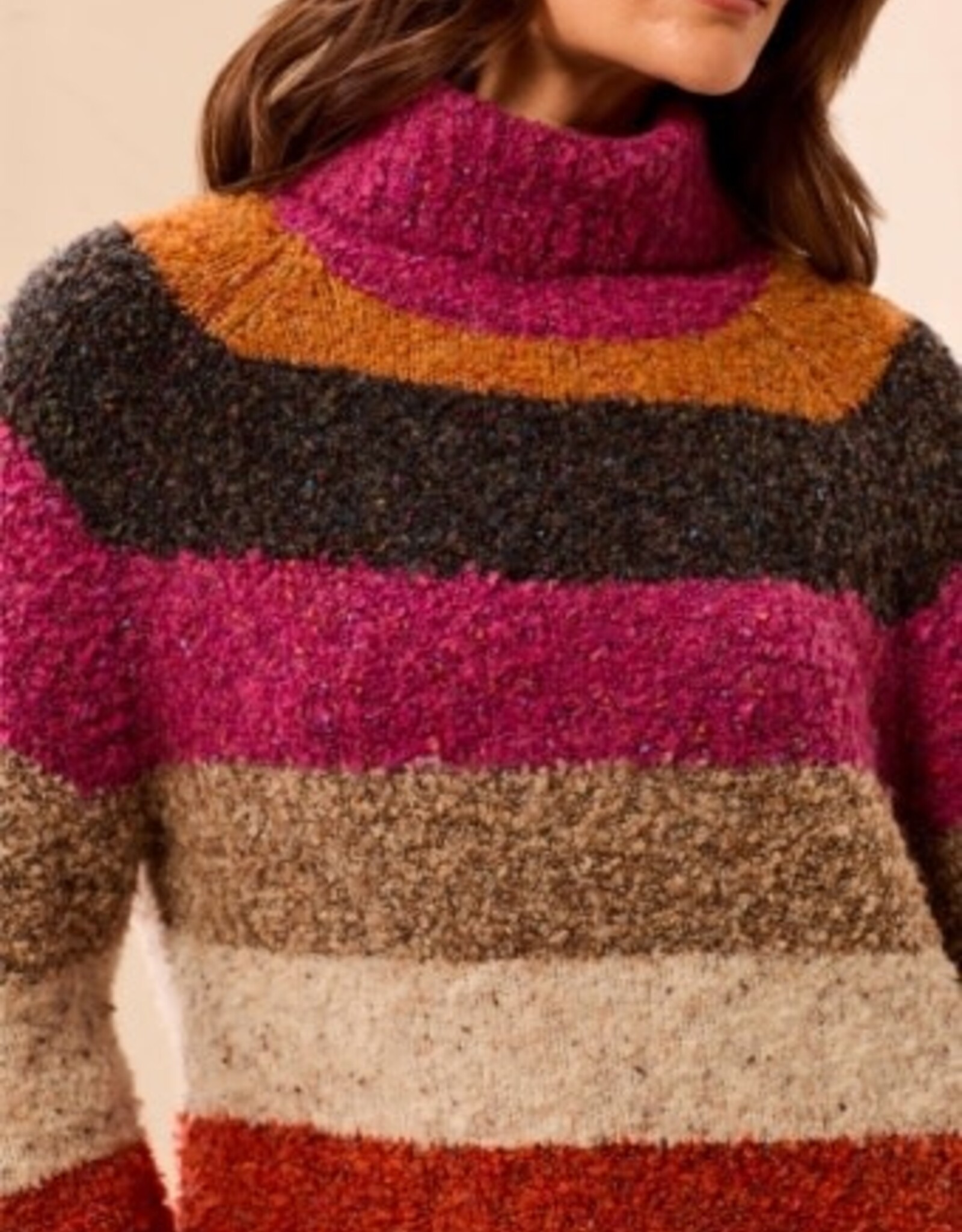 TRIBAL Boucle Turtleneck Sweater