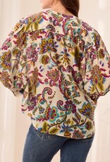 TRIBAL Floral Vine Dolman Blouse