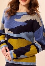 TRIBAL Colorblock Abstract Sweater
