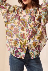 TRIBAL Floral Vine Dolman Blouse