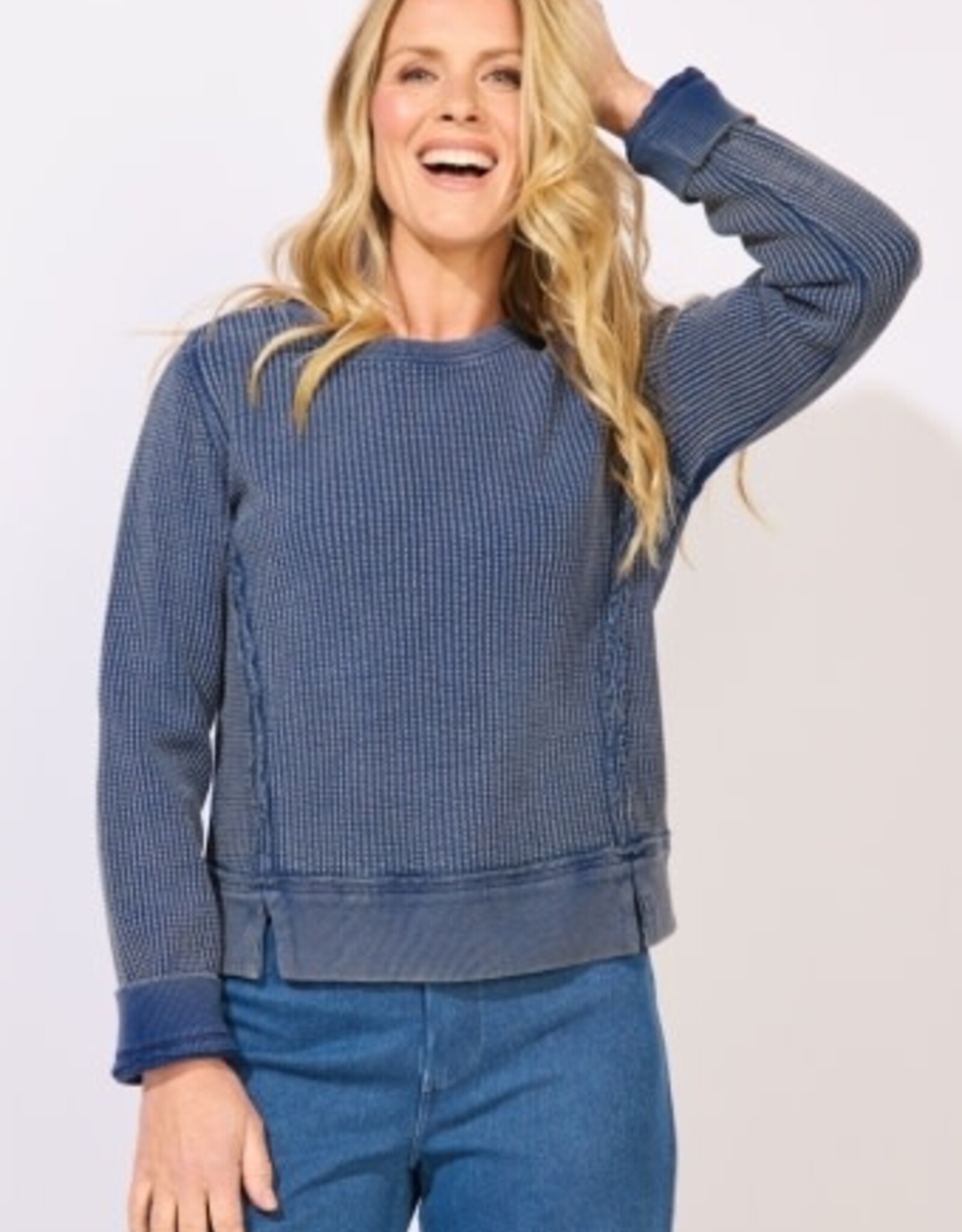 Habitat Clothes to Live In Waffle Solitude Crew Top