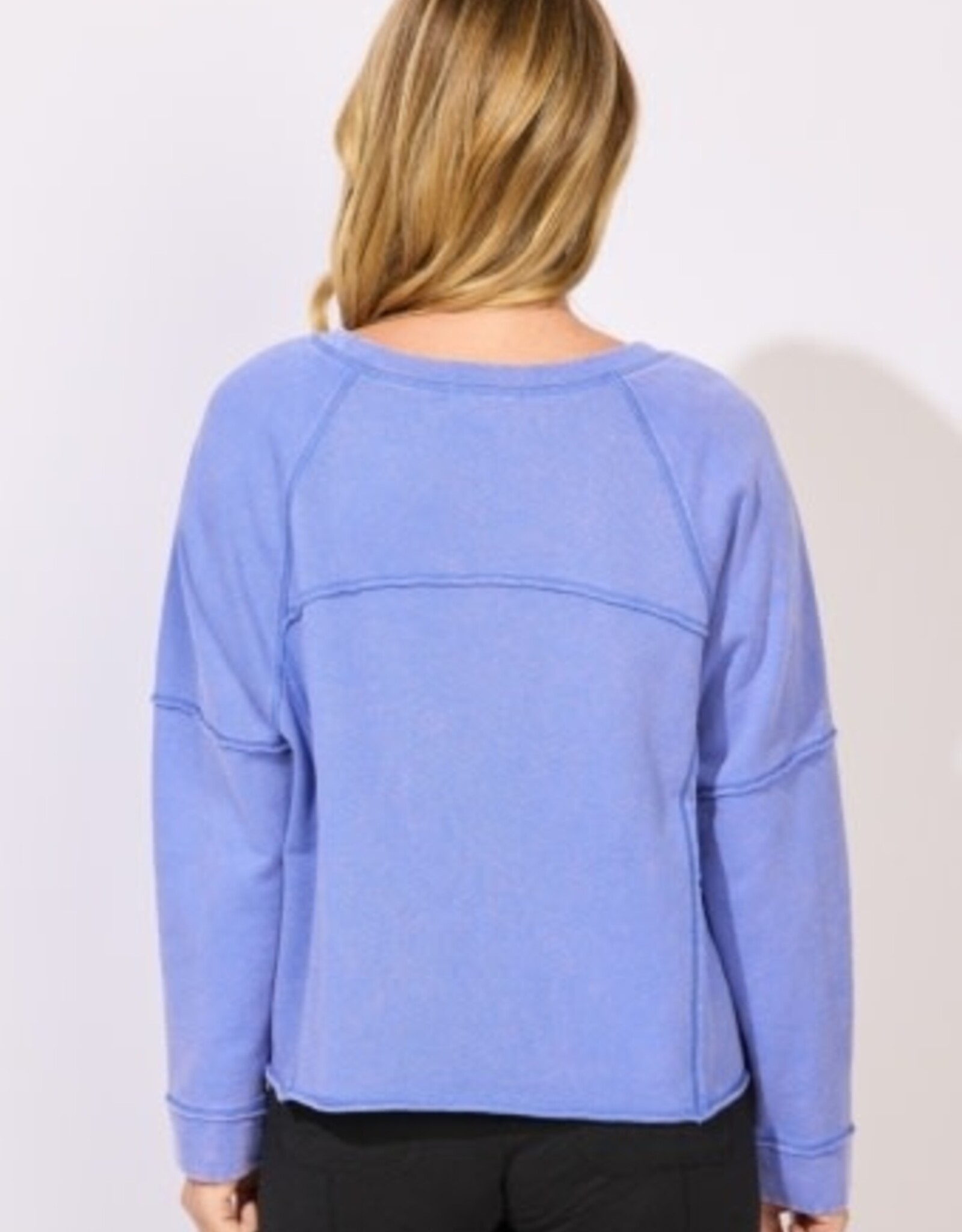 Escape by Habitat Color Washed Terry Raglan Crew