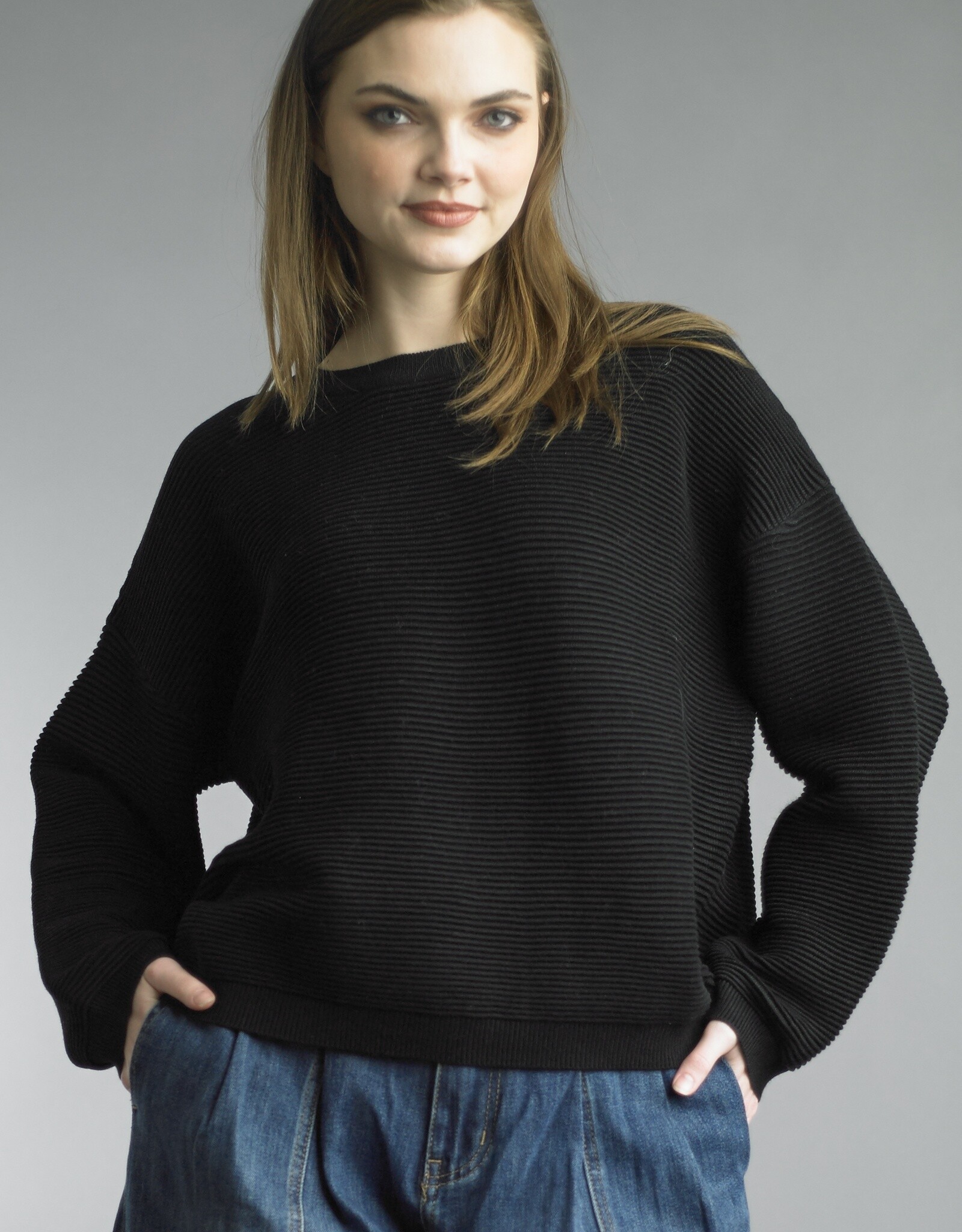 Tempo Paris Textural Wave Sweater