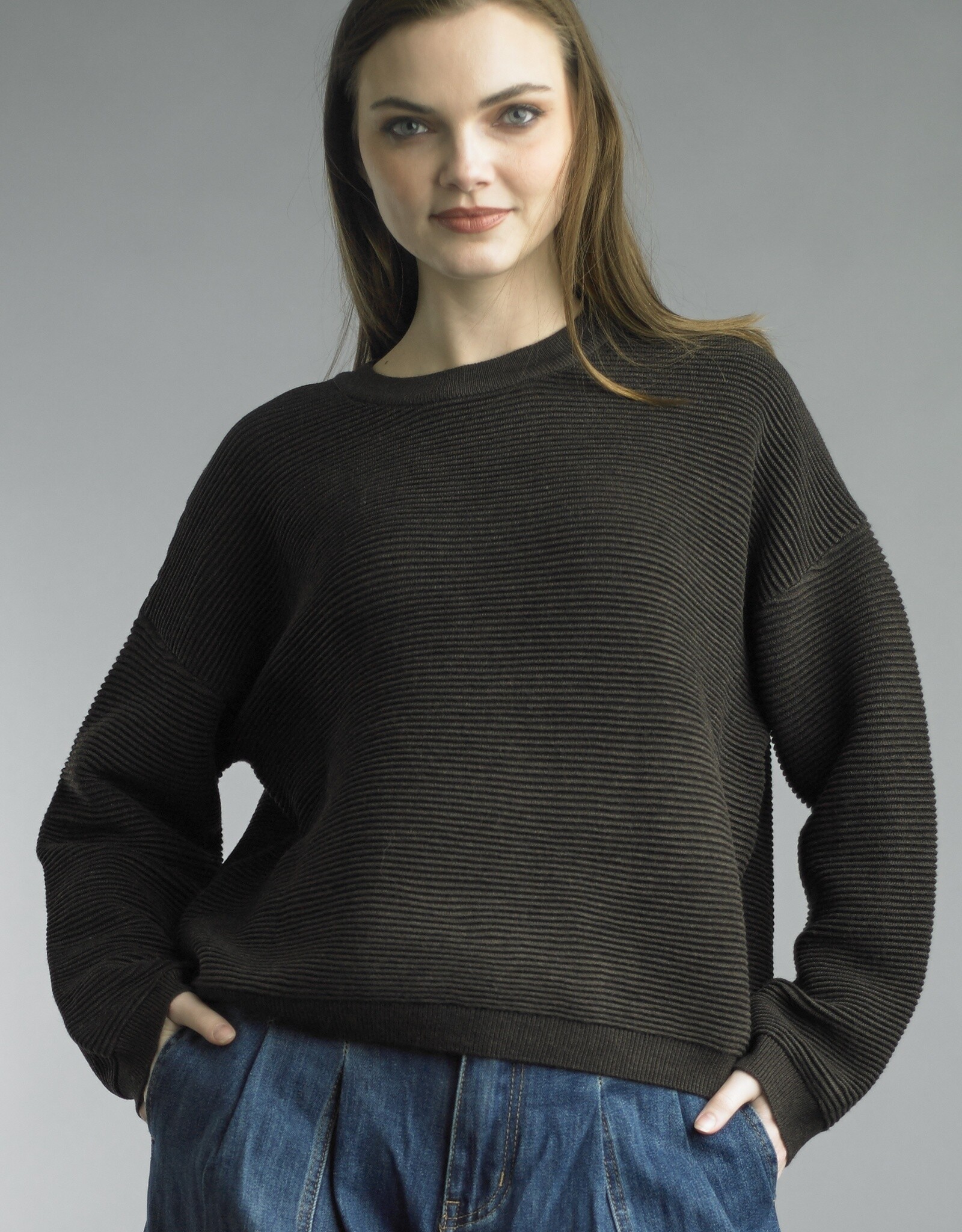 Tempo Paris Textural Wave Sweater