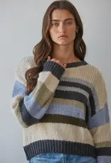 By Together Fall Blues Striped Sweater