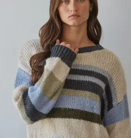 By Together Fall Blues Striped Sweater