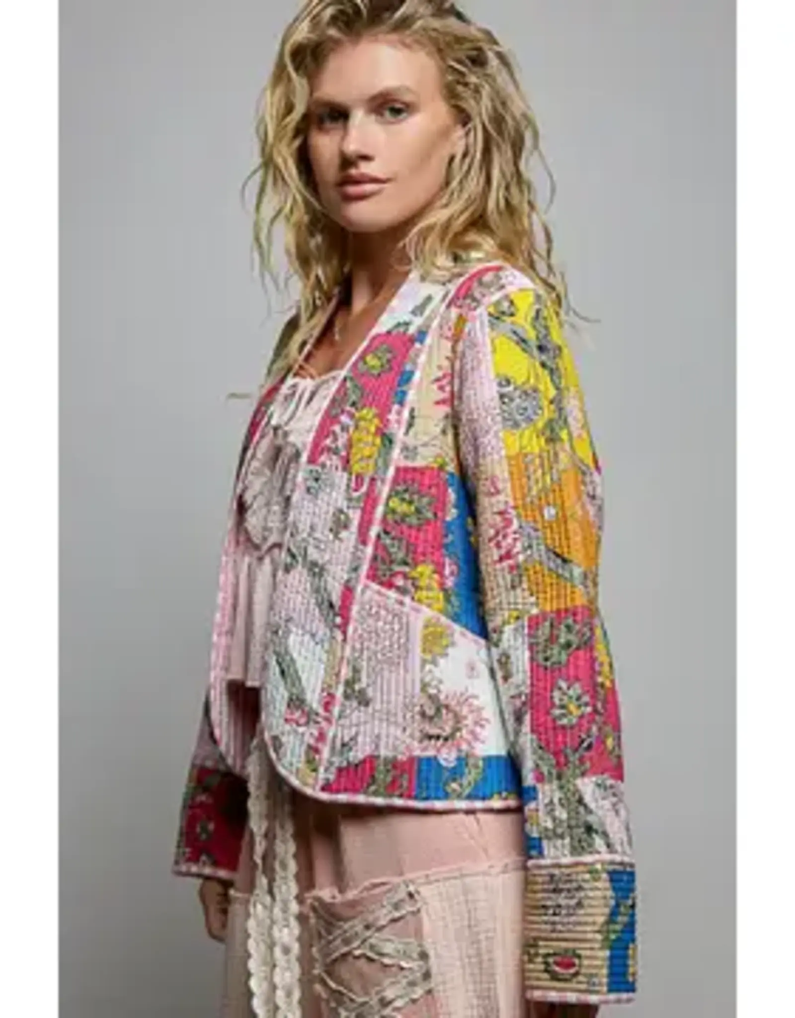 POL Clothing Quilted Kimono jacket