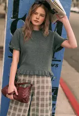 Miou Muse Ruffle Hem Sweater