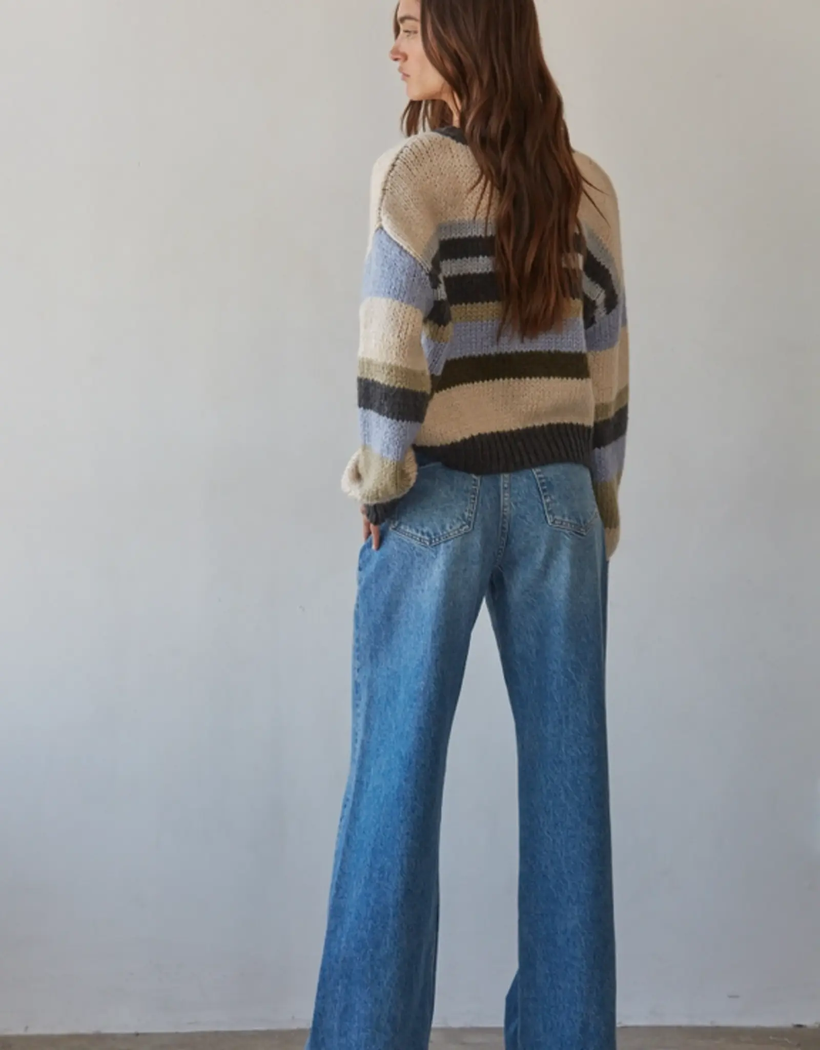 By Together Fall Blues Striped Sweater