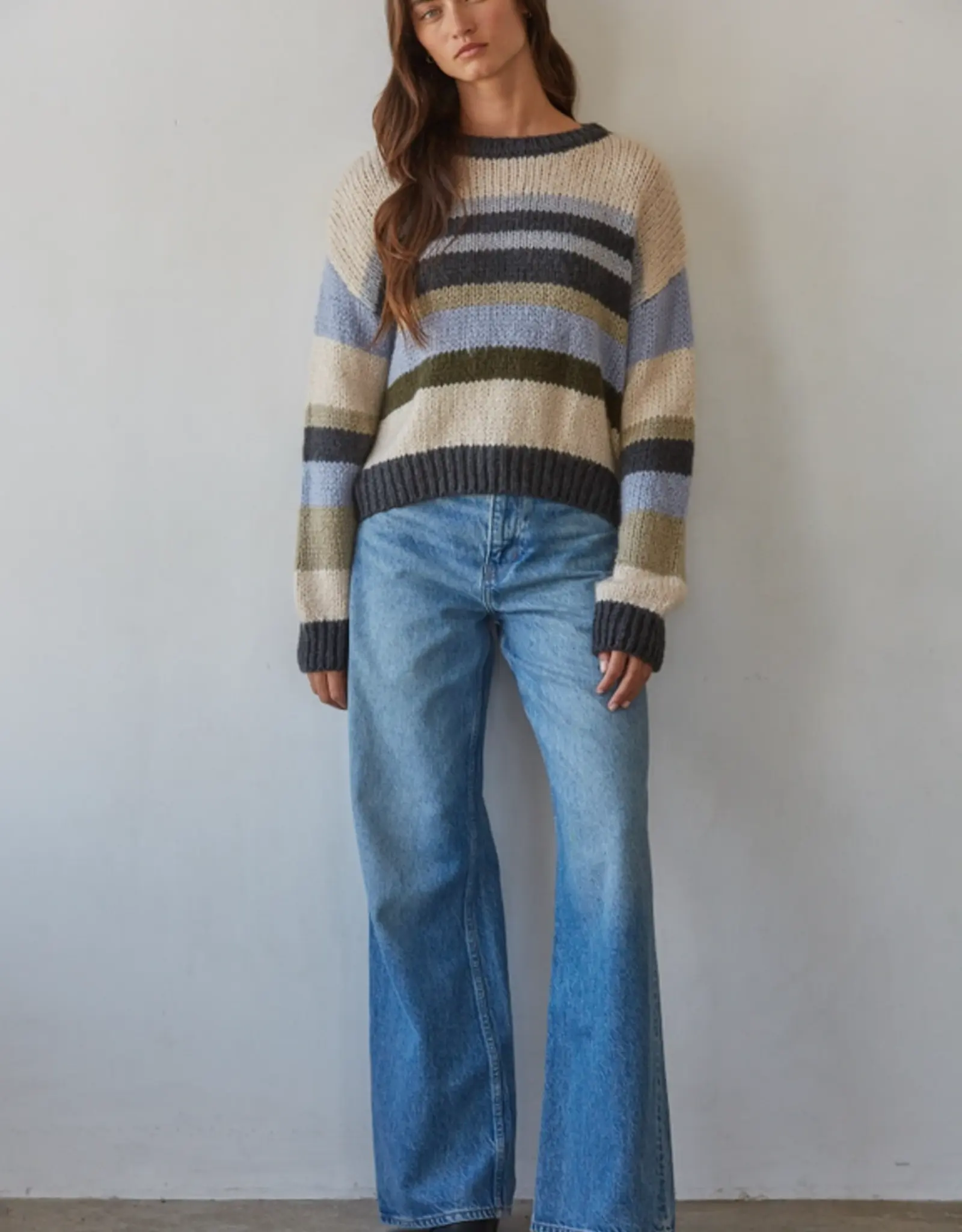 By Together Fall Blues Striped Sweater