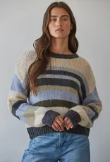 By Together Fall Blues Striped Sweater